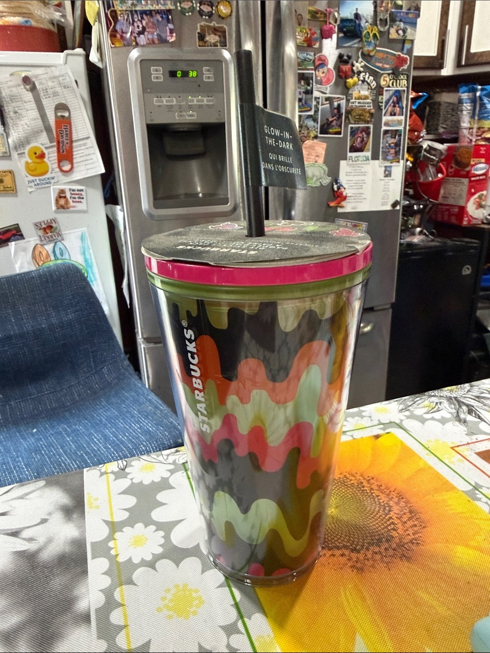 Starbucks Multicolor Camouflage Tumbler with Straw - Picture 2 of 2